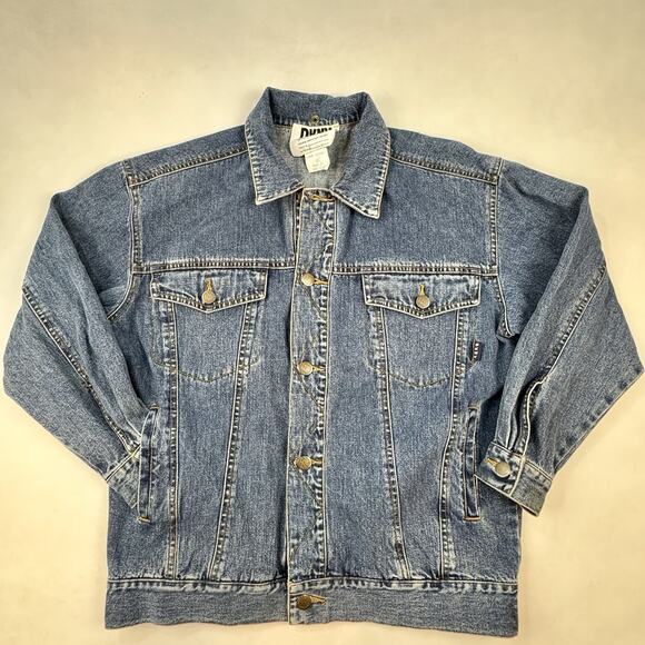 Vintage‎ DKNY Denim Jacket Womens 10 Blue Jean Button Up - Picture 1 of 8